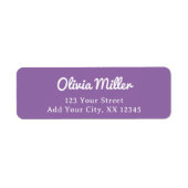 Soft Muted Lavender - Trendy Address Label (Voorkant)
