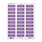 Soft Muted Lavender - Trendy Address Label (Full Sheet)