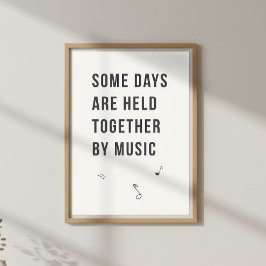 Soft muziek citaat. Slaapkamer muur Poster