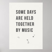 Soft muziek citaat. Slaapkamer muur Poster (Voorkant)