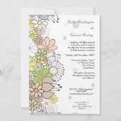 Soft Natural Love Garden Wedding Invitation Invite Kaart (Achterkant)