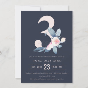 SOFT NAVY BLUSH BLUE FLORAL 3RD OM HET EVEN WELKE KAART