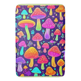 Soft Neon: Cartoon Paddenstoelenpleister Badmat