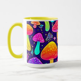 Soft Neon: Cartoon Paddenstoelenpleister Mok