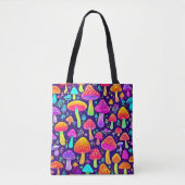 Soft Neon: Cartoon Paddenstoelenpleister Tote Bag (Voorkant)