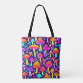 Soft Neon: Cartoon Paddenstoelenpleister Tote Bag (Achterkant)