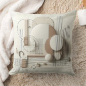 Soft Neutral 3D Geometry Kussen (Deken)