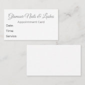 Soft Neutral Beauty Salon/Wellness Parlor  Afsprakenkaartje (Voorkant / Achterkant)