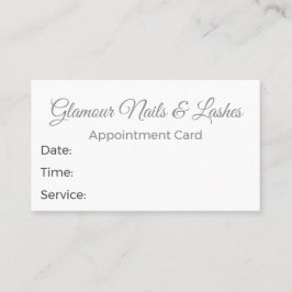 Soft Neutral Beauty Salon/Wellness Parlor  Afsprakenkaartje