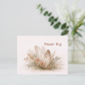 Soft Neutral Boho Feather Botanical Watercolor Briefkaart (Staand voorkant)