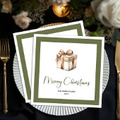Soft Neutral Christmas Gift Personalized Napkins Servet