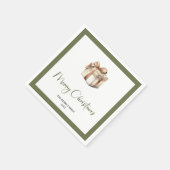 Soft Neutral Christmas Gift Personalized Napkins Servet (Hoek)