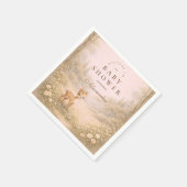 Soft Neutral Forest Critters Baby Shower Servet (Hoek)