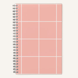 Soft Neutral Grid Pattern Minimal Check Design Notitieboek