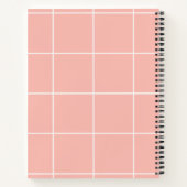 Soft Neutral Grid Pattern Minimal Check Design Notitieboek (Achterkant)
