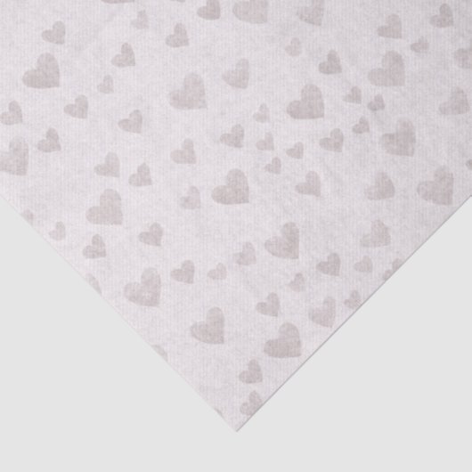 Soft Neutral Hearts Tissue Paper Tissuepapier (Detail)