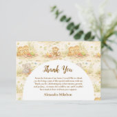 Soft Neutral Jungle Wild One First Birthday Bedankkaart (Staand voorkant)