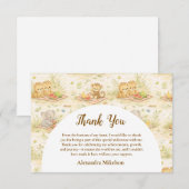 Soft Neutral Jungle Wild One First Birthday Bedankkaart (Voorkant / Achterkant)