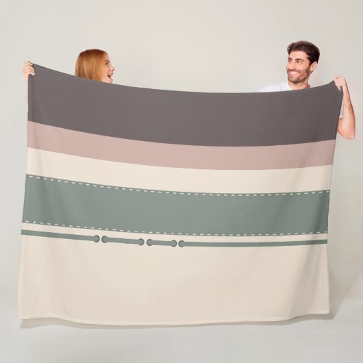 Soft Neutral Minimalist Fleece Blanket – Pastel  (In situ)