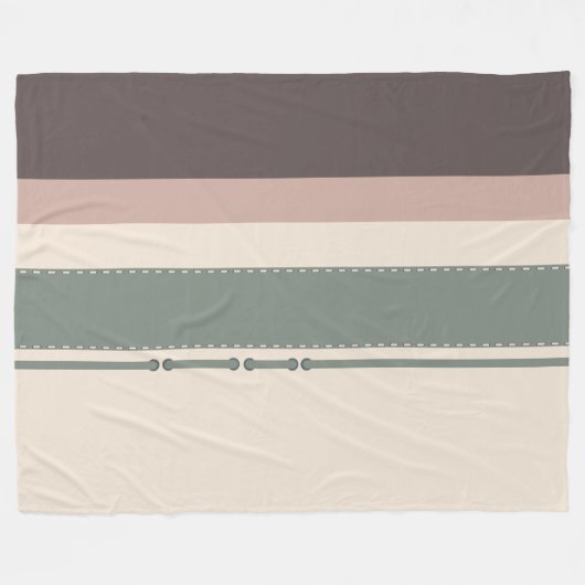 Soft Neutral Minimalist Fleece Blanket – Pastel  (Voorkant (Horizontaal))