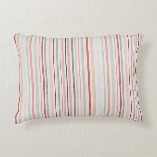 Soft Neutral Stripe Accent Pillow Kussen (Voorkant)