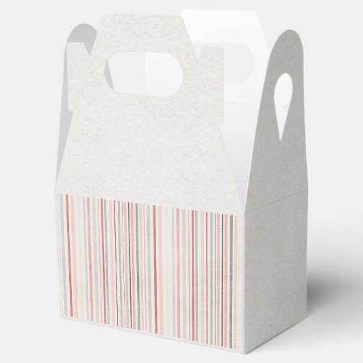 Soft Neutral Stripe Favor Box Bedankdoosjes (Geopend)