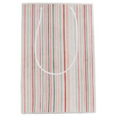 Soft Neutral Stripe Gift Bag Medium Cadeauzakje (Voorkant)