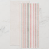 Soft Neutral Stripe Invitation Kaart (Voorkant / Achterkant)
