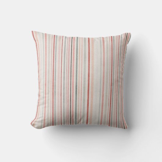 Soft Neutral Stripe Throw Pillow Kussen (Voorkant)
