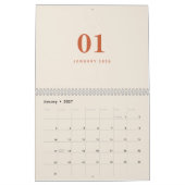 Soft Neutral Tones Minimalist Design Calendar Kalender (Jan 2027)