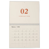 Soft Neutral Tones Minimalist Design Calendar Kalender (Feb 2026)