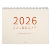 Soft Neutral Tones Minimalist Design Calendar Kalender (Hoes)