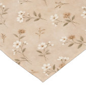 Soft Neutral Wildflower Botanical Pattern Korte Tafelloper (Hoek)