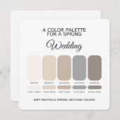 Soft Neutrals Spring Wedding Palette 2026 Card Kaart (Voorkant / Achterkant)
