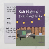 Soft Night & Twinkling Lights – Cozy Evening  Invi Kaart (Voorkant / Achterkant)