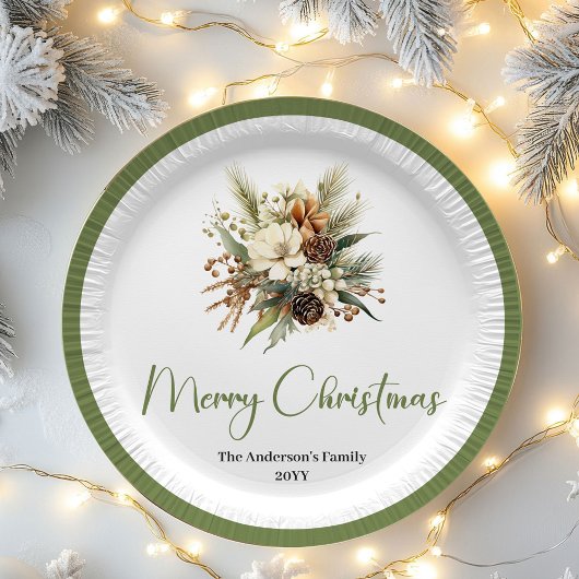 Soft Nordic Christmas Personalized Family Party  Papieren Bordje