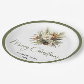 Soft Nordic Christmas Personalized Family Party  Papieren Bordje (Gekanteld)