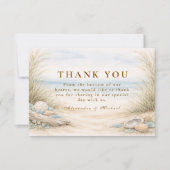 Soft Ocean Breeze Wedding Bedankkaart (Voorkant)