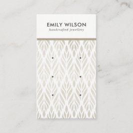 SOFT OFF WITTE BLOEM 3 STUD OORBEL DISPLAY KAART VISITEKAARTJE