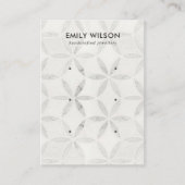 SOFT OFF WITTE BLOEM 3 STUD OORBEL DISPLAY KAART VISITEKAARTJE (Voorkant)