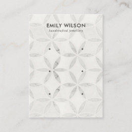 SOFT OFF WITTE BLOEM 3 STUD OORBEL DISPLAY KAART VISITEKAARTJE