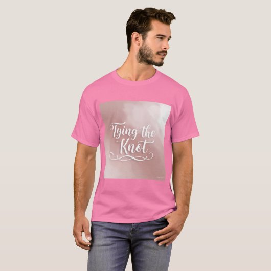 Soft Ombré Tying The Knot Mannen Tshirt (Voorkant volledig)