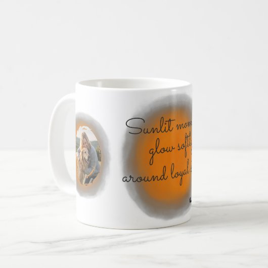 Soft Orange Golden Retriever Custom Photo Koffiemok (Voorkant links)