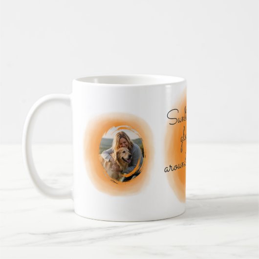 Soft Orange Golden Retriever Custom Photo Koffiemok (Links)
