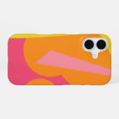 Soft Orange & Pink Abstract Phone Case iPhone 16 Hoesje (Achterkant horizontaal)