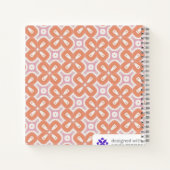 Soft Orange & Pink Floral Geometric Notebook – Aes Notitieboek (Achterkant)