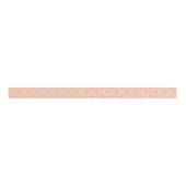 Soft Orange & White Floral Lattice Pattern Grosgrain Lint (Voorkant)