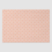 Soft Orange & White Floral Lattice Pattern Tissuepapier (Voorkant)