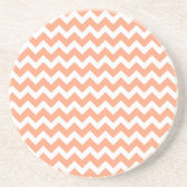 Soft Oranje Zig Zag Chevron Zandsteen Onderzetter (Voorkant)