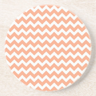 Soft Oranje Zig Zag Chevron Zandsteen Onderzetter